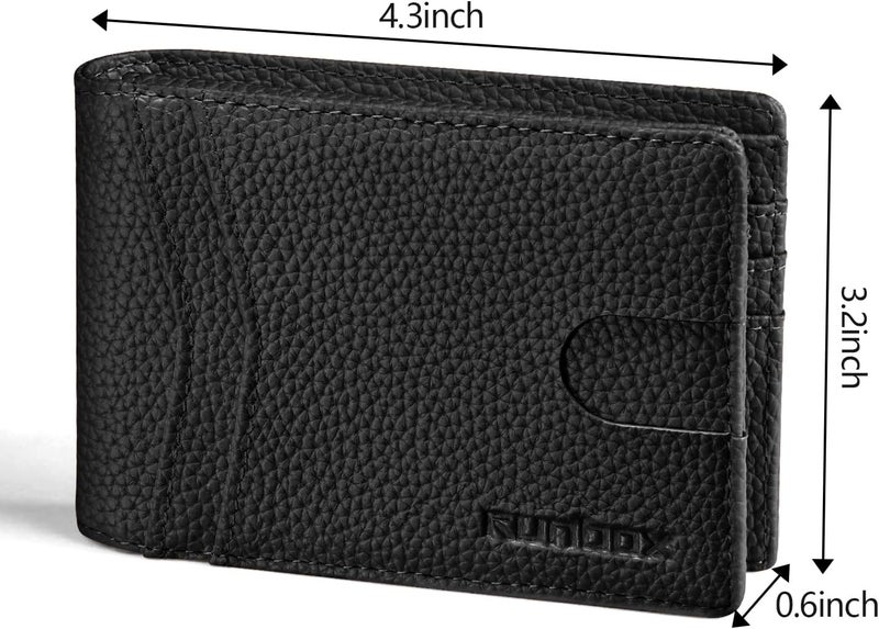 RUNBOX Wallet for Men Slim Rfid Leather 2 ID Window With Gift Box | Slim, Rfid, 2 ID Window, With Gift Box, Slim, Rfid - Image 3